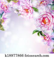 Peonies flowers background. Peonies flowers background.
