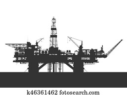Sea oil rig. Oil drilling platform Sea oil rig. Oil drilling platform