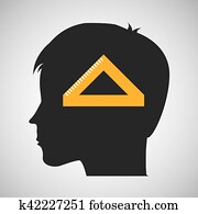silhouette head boy student geometry