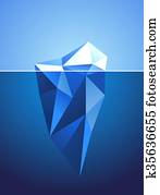 stilisiert, bild, von, gefrorenes, diamant, in, eisberg, form stilisiert, bild, von, gefrorenes, diamant, in, eisberg, form