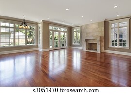 סלון, ב, חדש, בניה, בית