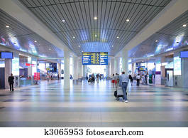 corredor, de, aeroporto