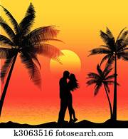 couple kissing on beach couple kissing on beach