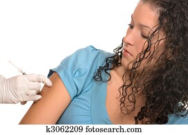 gripe, ou, alergia, tiro