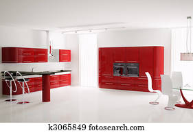 Kitchen interior 3d
