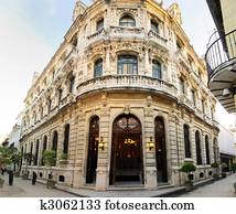 Luxurious building facade in Old havana, cuba