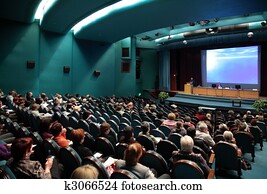 obývať, prostredníctvom, konferencia