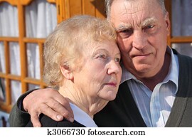 Portrait of elderly couple closeup Portrait of elderly couple closeup