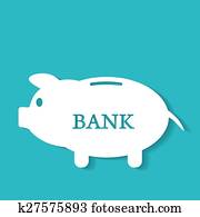 prasátko bank, ikona