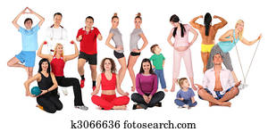 sport people collage