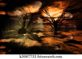 Surreal Symbols Landscape