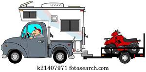 Truck & camper pulling ATV's Truck & camper pulling ATV's