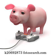 3d Piglet videogamer