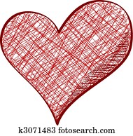 Drawn heart Drawn heart