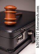 Gavel and Black Briefcase Gavel and Black Briefcase