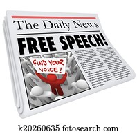 liberdade expressão, manchete jornal, notícia, mídia, jornalismo, imprensa