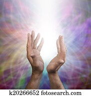 Male healing hands 