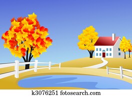 Scenic farm landscape Scenic farm landscape