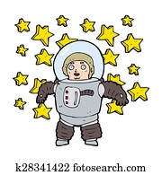 漫画 宇宙飛行士 イラスト K Fotosearch