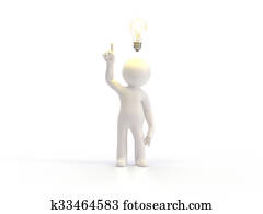 3d, pequeño, gente, -, idea