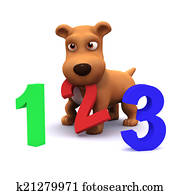 3d Puppy dog learns to count 3d Puppy dog learns to count