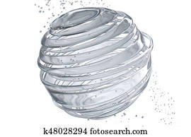 3D striped decorative balls. 3D striped decorative balls.