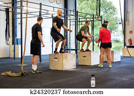 Athletes Exercising At gym Athletes Exercising At gym