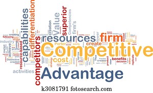 Competitive advantage background concept