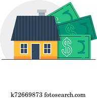 haus, cost,, kehren budget zurück, concept,, eigenschaft, aufwendungen haus, cost,, kehren budget zurück, concept,, eigenschaft, aufwendungen