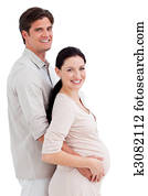 Jolly couple expecting a baby 