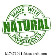 Made with natural ingredients stamp Made with natural ingredients stamp