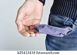 man with only two coins in his pocket