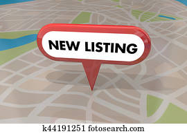 New Listing Home House for Sale Real Estate Map Pin 3d Illustration New Listing Home House for Sale Real Estate Map Pin 3d Illustration