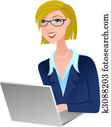 Young business woman