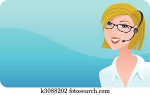 Young customer service operator Young customer service operator