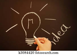創造性, 燈泡, 想法