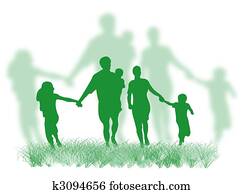 Family on the grass Family on the grass
