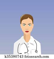 female doctor in lab coat