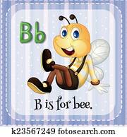 , alphabet, b, bee, capital, child, kid, kid's, letter, lettered ...