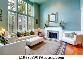 Luxury house interior. ELegant living room