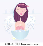 Woman is taking camomile skin care