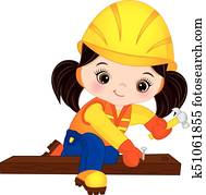 וקטור, חמוד, קטן, קבלן, להביס, ציפורניים