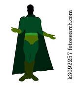 זכר, גיבור על, דוגמה, צללית