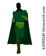 זכר, גיבור על, דוגמה, צללית