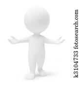 3d, petit, gens, -, accueil