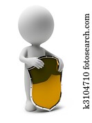 3d small people-shield 3d small people-shield