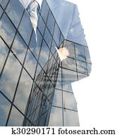 businessman., doppelte belichtung