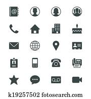 Contact flat icons Contact flat icons