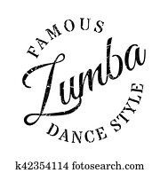 Famous dance style, zumba stamp Famous dance style, zumba stamp