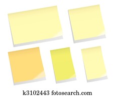 notas pegajosas, (vector)